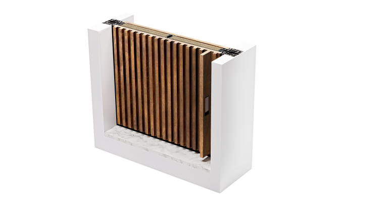 HYPIWOOD - Slatted + Smooth panels - 1 Handle - Closed - Color A