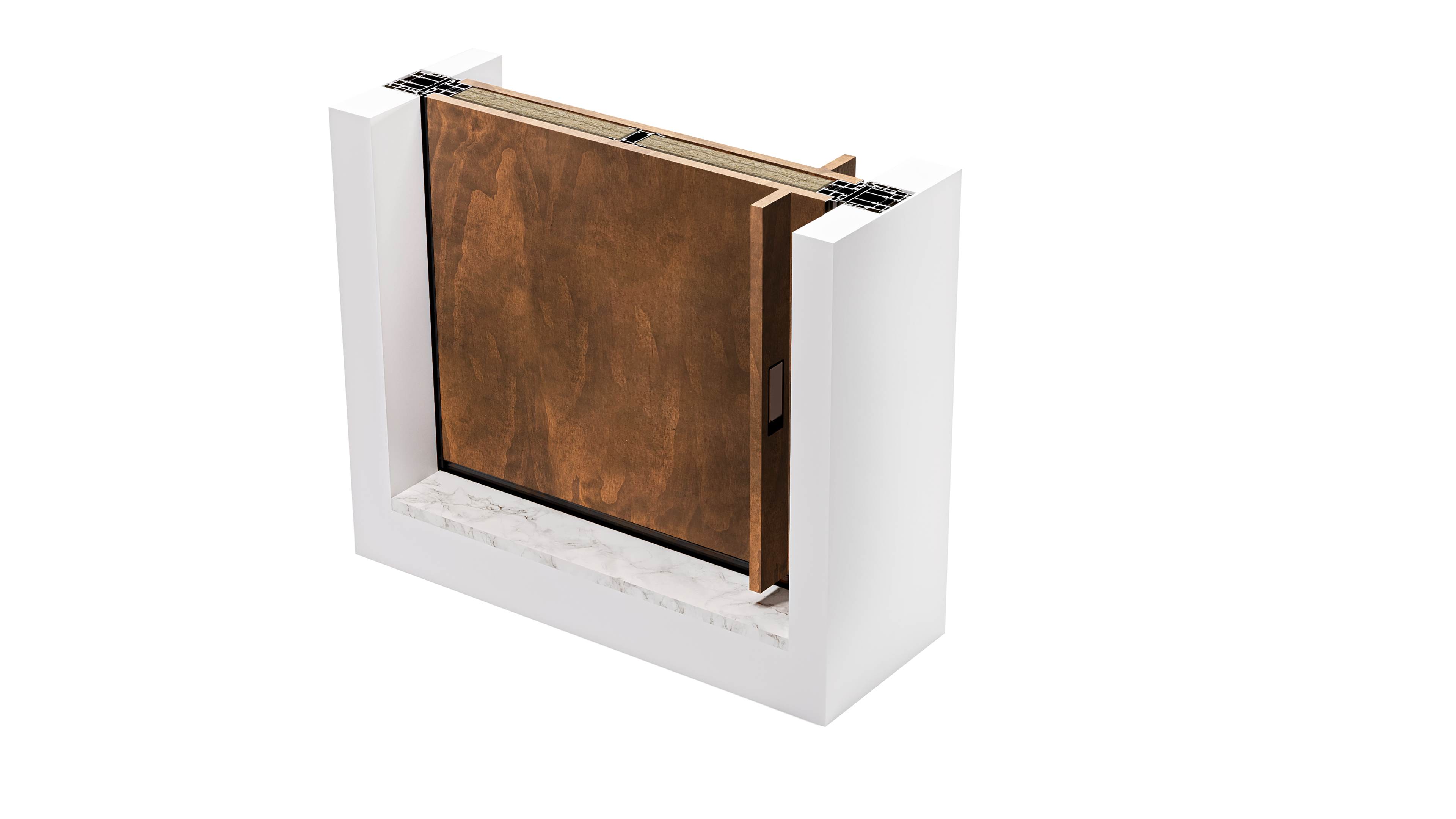 HYPIWOOD - Smooth panels - 2 Handles - Closed - Color A